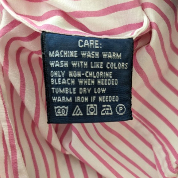 Ralph Lauren Halter Top Button Up Pink White Stripe Preppy Classic Summer 10 - Picture 9 of 10